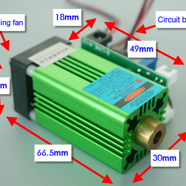 12V 2W 450nm Blue Laser Module with TTL