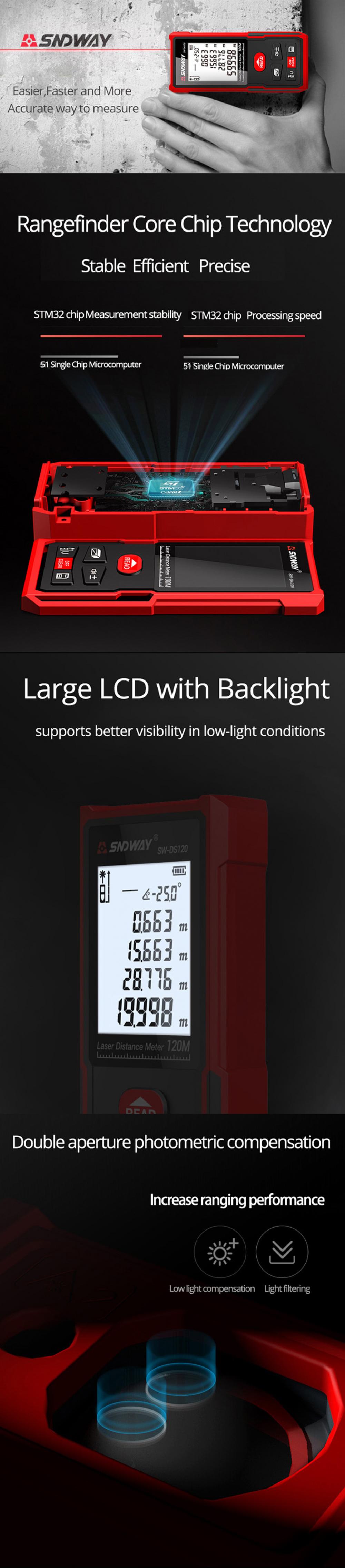 Laser Rangefinder 50m / 70m / 100m / 120m